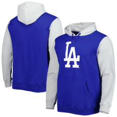 Men's Los Angeles Dodgers Stitches Royal/Gray Team Pullover Hoodie