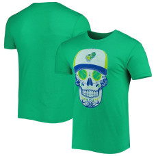 Men's Margaritas de El Paso Heathered Green Copa de la Diversion Sugar Skull Tri-Blend T-Shirt