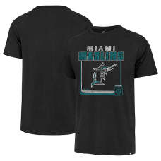 Men's Miami Marlins  '47 Black Borderline Franklin T-shirt