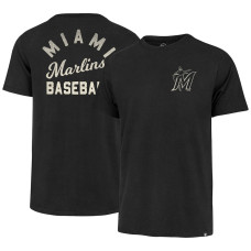 Men's Miami Marlins  '47 Black Turn Back Franklin T-Shirt