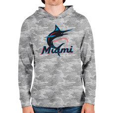 Men's Miami Marlins Antigua Camo Team Logo Absolute Pullover Hoodie