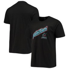 Men's Miami Marlins Black Local Tri-Blend T-Shirt