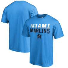 Men's Miami Marlins Fanatics Branded Blue Fade Out T-Shirt