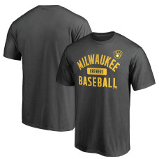 Men's Milwaukee Brewers Fanatics Branded Charcoal Iconic Primary Pill T-Shirt