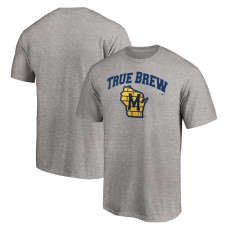 Men's Milwaukee Brewers Fanatics Branded Heather Gray Team Heater T-Shirt