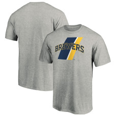 Men's Milwaukee Brewers Fanatics Branded Heathered Gray Prep Squad T-Shirt