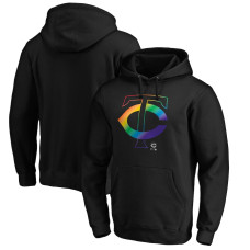 Men's Minnesota Twins Fanatics Branded Black Team Pride Logo Pullover Hoodie