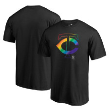 Men's Minnesota Twins Fanatics Branded Black Team Pride Logo T-Shirt