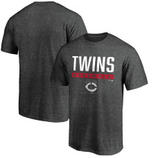 Men's Minnesota Twins Fanatics Branded Charcoal Team Win Stripe T-Shirt