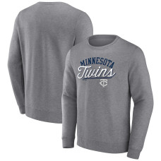 Men's Minnesota Twins Fanatics Branded Heather Gray Simplicity Pullover Sweatshirt