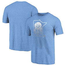 Men's Minnesota Twins Fanatics Branded Heathered Light Blue Sport Resort Tri-Blend T-Shirt