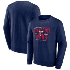 Men's Minnesota Twins Fanatics Branded Heathered Navy Classic Move Pullover Sweatshirt