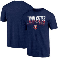 Men's Minnesota Twins Fanatics Branded Heathered Navy Hometown Tri-Blend T-Shirt