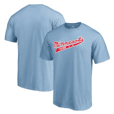 Men's Minnesota Twins Fanatics Branded Light Blue Cooperstown Collection Forbes T-Shirt