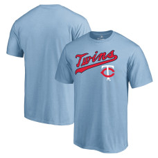 Men's Minnesota Twins Fanatics Branded Light Blue Cooperstown Collection Wahconah T-Shirt