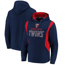 Men's Minnesota Twins Fanatics Branded Navy Iconic Fleece Colorblock Pullover Hoodie