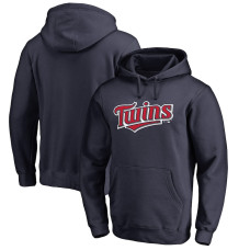 Men's Minnesota Twins Fanatics Branded Navy Official Wordmark Fitted Pullover Hoodie
