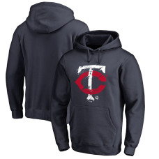 Men's Minnesota Twins Fanatics Branded Navy Splatter Logo Pullover Hoodie