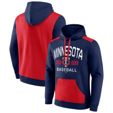 Men's Minnesota Twins Fanatics Branded Navy/Red Chip In Pullover Hoodie