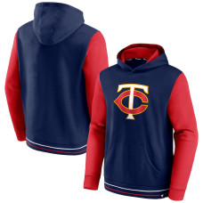 Men's Minnesota Twins Fanatics Branded Navy/Red Last Whistle Pullover Hoodie