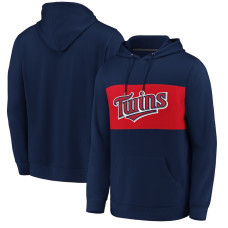 Men's Minnesota Twins Fanatics Branded Navy/Red True Classics Team Faux Cashmere Pullover Hoodie