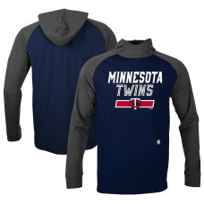 Men's Minnesota Twins Levelwear Navy/Charcoal Uproar Undisputed Pullover Hoodie