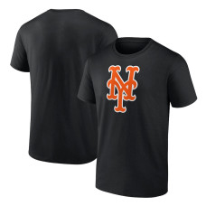 Men's New York Mets Fanatics Branded Black Official Logo Team T-Shirt