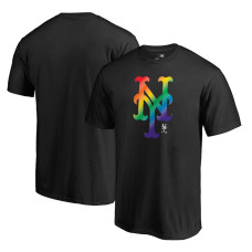 Men's New York Mets Fanatics Branded Black Team Pride Logo T-Shirt
