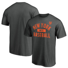 Men's New York Mets Fanatics Branded Charcoal Team Primary Pill T-Shirt