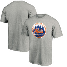 Men's New York Mets Fanatics Branded Heather Gray Cooperstown Collection Forbes T-Shirt