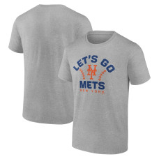 Men's New York Mets Fanatics Branded Heather Gray Team Go For Two T-Shirt