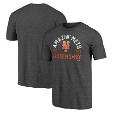 Men's New York Mets Fanatics Branded Heathered Charcoal Hometown Tri-Blend T-Shirt