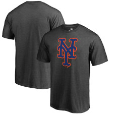 Men's New York Mets Fanatics Branded Heathered Charcoal Primary Logo T-Shirt