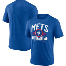 Men's New York Mets Fanatics Branded Heathered Royal Badge of Honor Tri-Blend T-Shirt