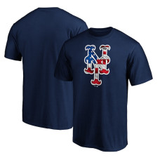 Men's New York Mets Fanatics Branded Navy Team Banner Wave T-Shirt