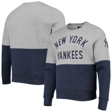 Men's New York Yankees '47 Heathered Gray/Heathered Navy Two-Toned Team Pullover Sweatshirt