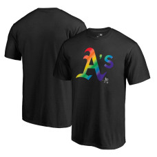 Men's Oakland Athletics Fanatics Branded Black Team Pride Logo T-Shirt