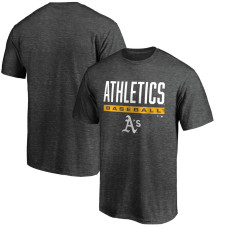 Men's Oakland Athletics Fanatics Branded Charcoal Win Stripe Logo T-Shirt II