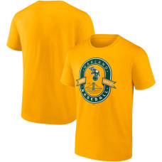 Men's Oakland Athletics Fanatics Branded Gold Iconic Glory Bound T-Shirt
