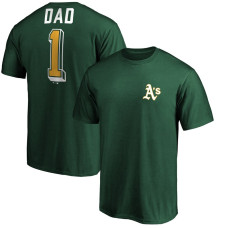 Men's Oakland Athletics Fanatics Branded Green Number One Dad T-Shirt