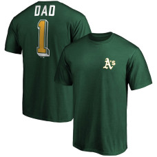 Men's Oakland Athletics Fanatics Branded Green Number One Dad Team T-Shirt