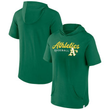 Men's Oakland Athletics Fanatics Branded Green Offensive Strategy Short Sleeve Pullover Hoodie