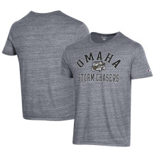 Men's Omaha Storm Chasers Champion Gray Ultimate Tri-Blend T-Shirt