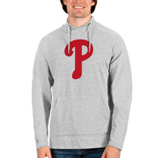 Men's Philadelphia Phillies Antigua Heathered Gray Reward Pullover Sweatshirt