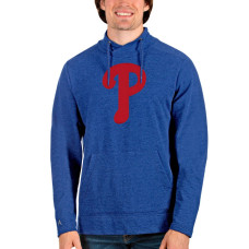 Men's Philadelphia Phillies Antigua Heathered Royal Reward Pullover Sweatshirt