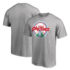 Men's Philadelphia Phillies Fanatics Branded Ash Cooperstown Collection Forbes T-Shirt