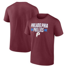 Men's Philadelphia Phillies Fanatics Branded Burgundy Close Victory T-Shirt
