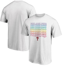 Men's Philadelphia Phillies Fanatics Branded White City Pride T-Shirt