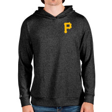 Men's Pittsburgh Pirates Antigua Heathered Black Absolute Pullover Hoodie