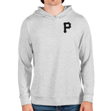 Men's Pittsburgh Pirates Antigua Heathered Gray Absolute Pullover Hoodie